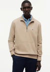 Tommy Hilfiger Essential Quarter Zip Sweatshirt, Beige