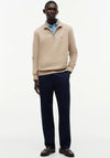 Tommy Hilfiger Essential Quarter Zip Sweatshirt, Beige