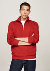 Tommy Hilfiger Essential Quarter Zip Sweatshirt, Dark Magma