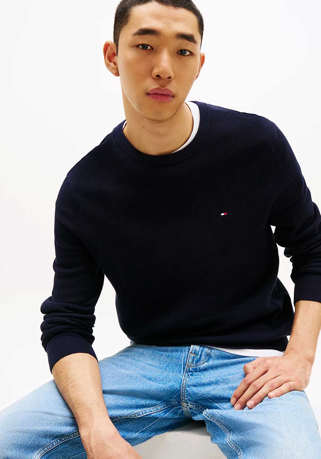 Tommy Hilfiger Textured Knit Sweater, Navy