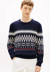Tommy Hilfiger Fairisle Lambswool Blend Jumper, Navy