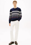 Tommy Hilfiger Fairisle Lambswool Blend Jumper, Navy