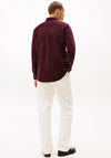 Tommy Hilfiger Flag Embroidered Corduroy Shirt, Deep Wine