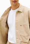 Tommy Hilfiger Flag Embroidery Overshirt, Beige