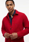 Tommy Hilfiger Flag Embroidery Overshirt, Medium Red