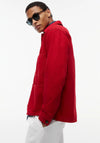 Tommy Hilfiger Flag Embroidery Overshirt, Medium Red