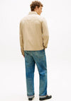 Tommy Hilfiger Flag Embroidery Twill Overshirt, Light Beige