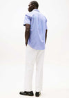 Tommy Hilfiger Flex Houndstooth Poplin Short Sleeve Shirt, Wedge Blue