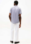 Tommy Hilfiger Flex Houndstooth Poplin Short Sleeve Shirt, Night Sky Navy