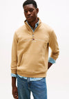 Tommy Hilfiger Flex Logo Half Zip Sweatshirt, Beige