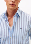 Tommy Hilfiger Flex Poplin Bold Stripe Shirt, Sweet Blue