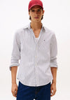Tommy Hilfiger Flex Stripe Poplin Shirt, White & Black