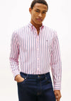 Tommy Hilfiger Flex Poplin Bold Stripe Shirt, Classic Pink