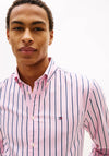 Tommy Hilfiger Flex Poplin Bold Stripe Shirt, Classic Pink