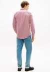 Tommy Hilfiger Flex Poplin Stripe Shirt, Medium Red & White
