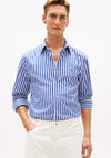 Tommy Hilfiger Flex Poplin Stripe Shirt, Wedge Blue
