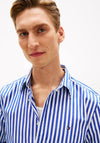 Tommy Hilfiger Flex Poplin Stripe Shirt, Wedge Blue