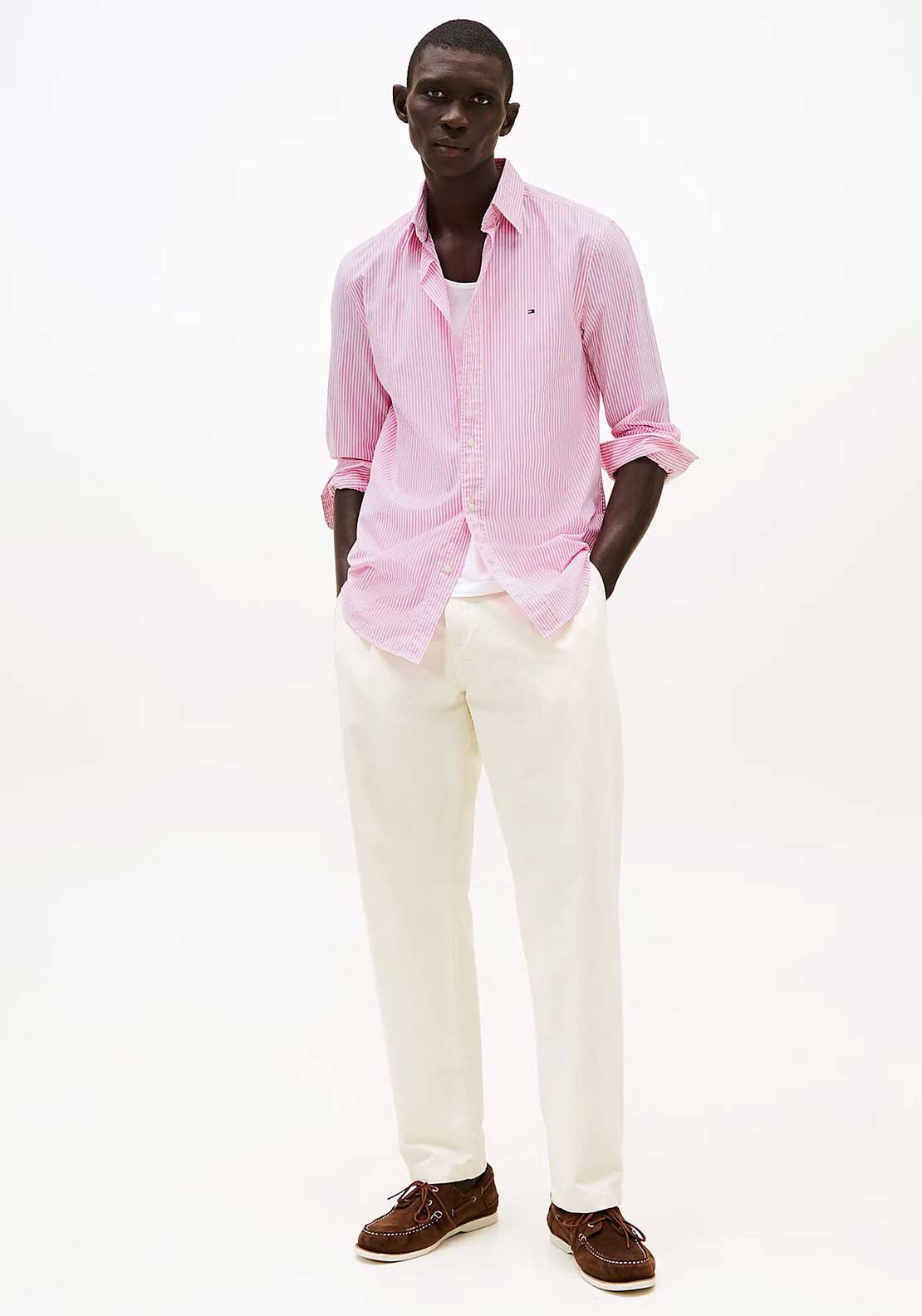 Tommy Hilfiger Flex Stripe Poplin Shirt, Classic Pink