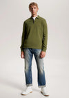 Tommy Hilfiger Global Stipe Zipped Polo Shirt, Putting Green