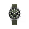 Tommy Hilfiger Green Leather Strap Watch, Silver