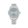 Tommy Hilfiger Ladies Grey Blue Dial Watch, Silver