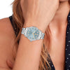 Tommy Hilfiger Ladies Grey Blue Dial Watch, Silver