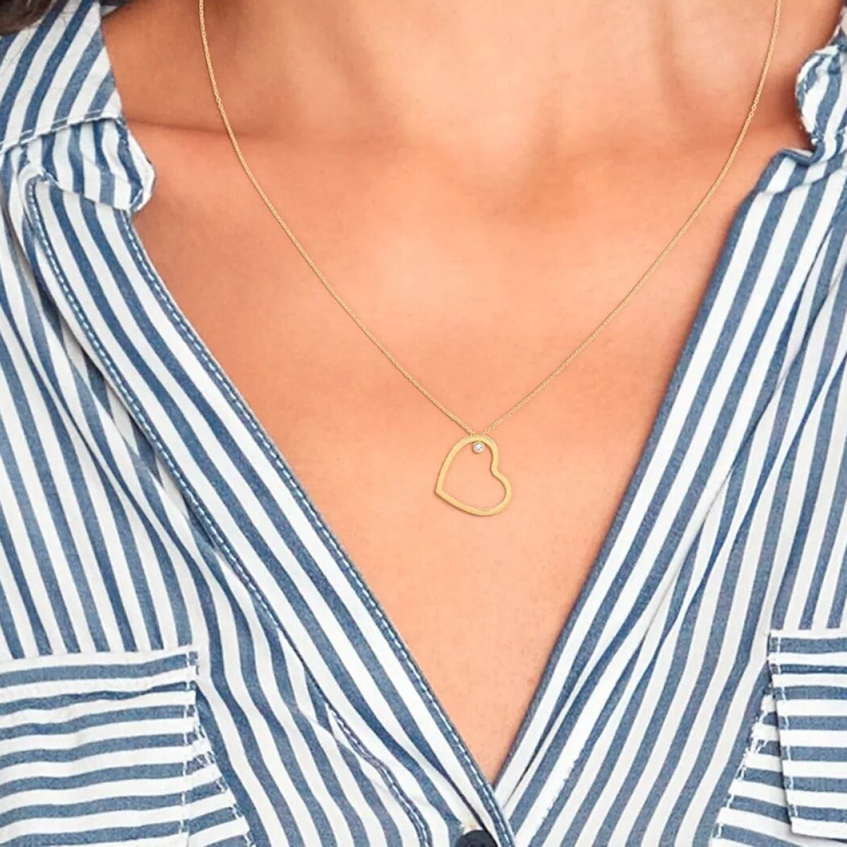 Tommy Hilfiger Heart Necklace, Gold