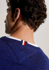 Tommy Hilfiger Heathered Knit Cashmere Sweater, Twilight Lapis