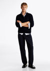 Tommy Hilfiger Herringbone Knit Quarter Zip Sweater, Navy