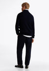 Tommy Hilfiger Herringbone Knit Quarter Zip Sweater, Navy