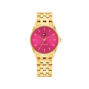 Tommy Hilfiger Ladies Jade Watch, Gold & Pink