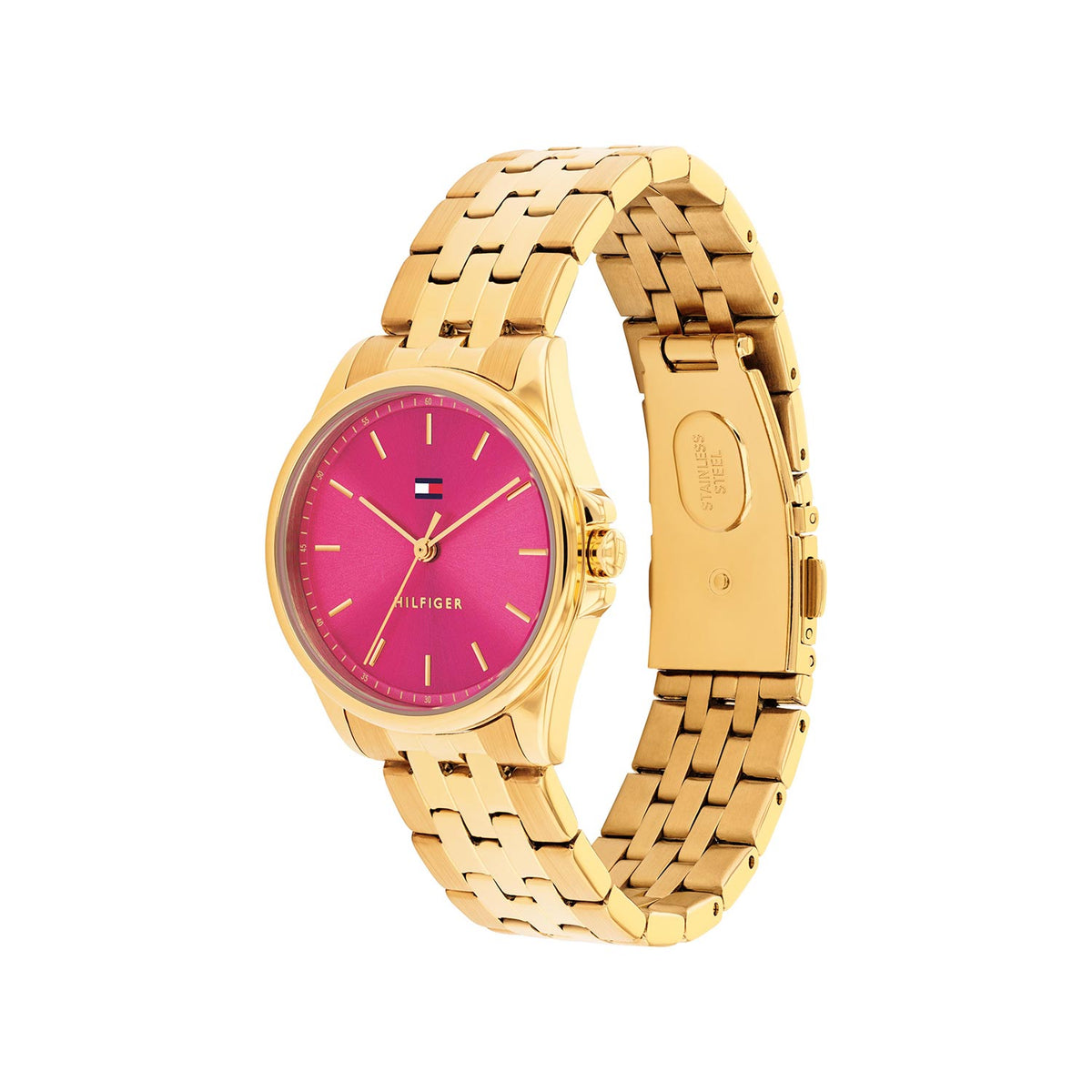 Tommy Hilfiger Ladies Jade Watch, Gold & Pink