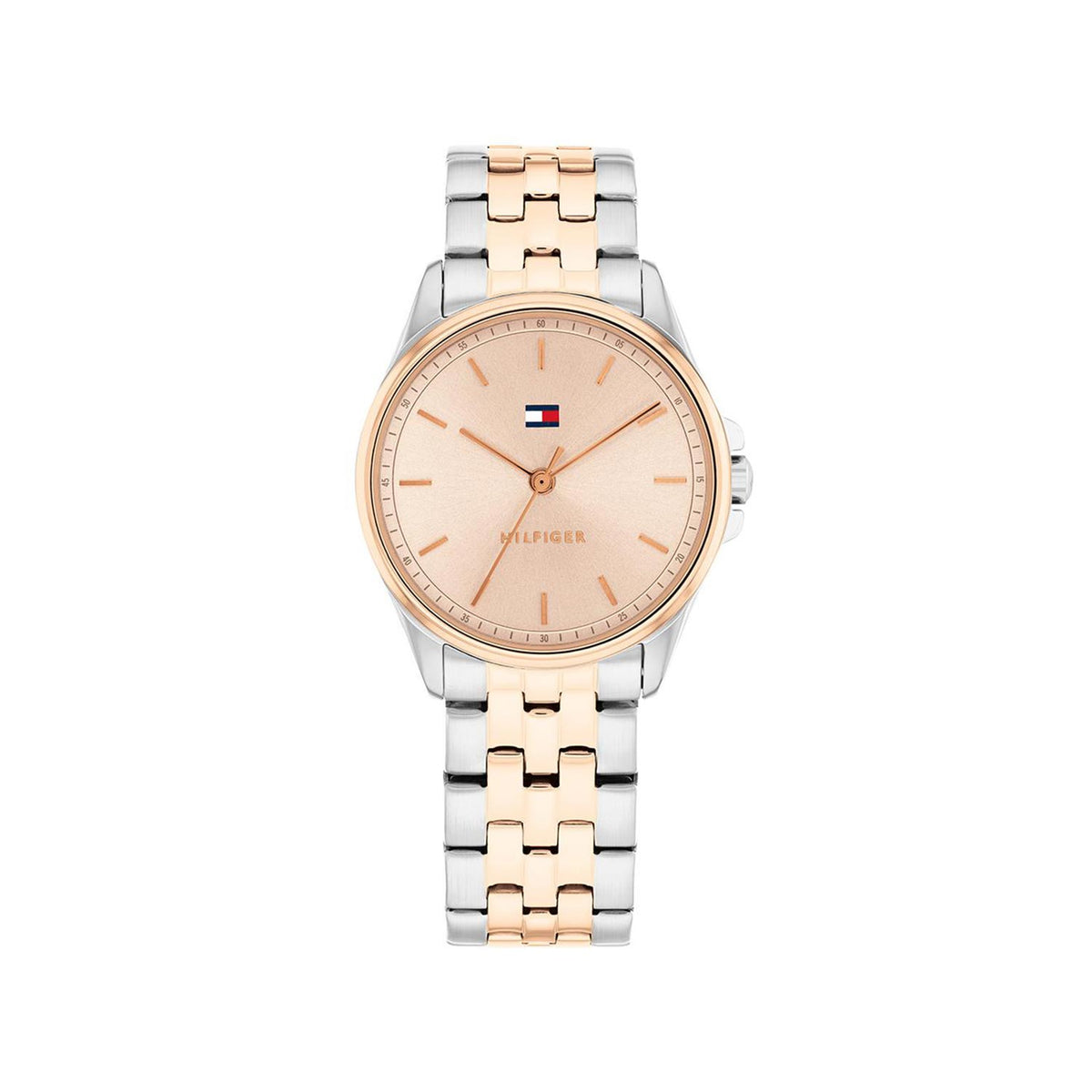 Tommy Hifiger Ladies Jade Watch, Rose Gold & Silver - McElhinneys