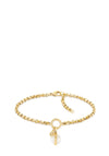 Tommy Hilfiger Ladies Hanging Pearl Bracelet, Gold