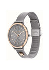 Tommy Hilfiger Ladies Iris Steel Mesh Watch, Gunmetal & Rose Gold