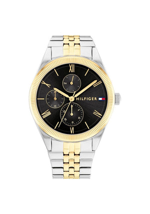 Tommy Hilfiger Ladies Monica Watch, Silver & Black