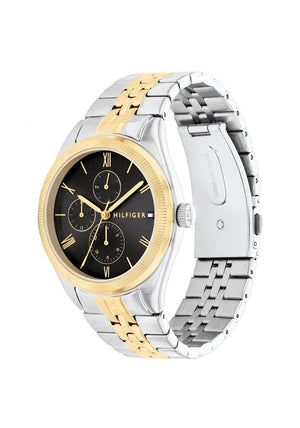 Tommy Hilfiger Ladies Monica Watch, Silver & Black