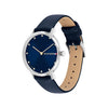 Tommy Hilfiger Ladies Pippa Navy Leather Strap Watch, Silver