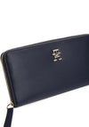 Tommy Hilfiger Logo Zip Around Large Wallet, Navy
