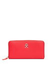 Tommy Hilfiger Logo Zip Around Large Wallet, Primary Red