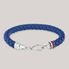 Tommy Hilfiger Leather Braided Bracelet, Cobalt Blue