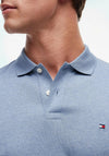 Tommy Hilfiger Liquid Cotton Polo Shirt, Heathered Blue