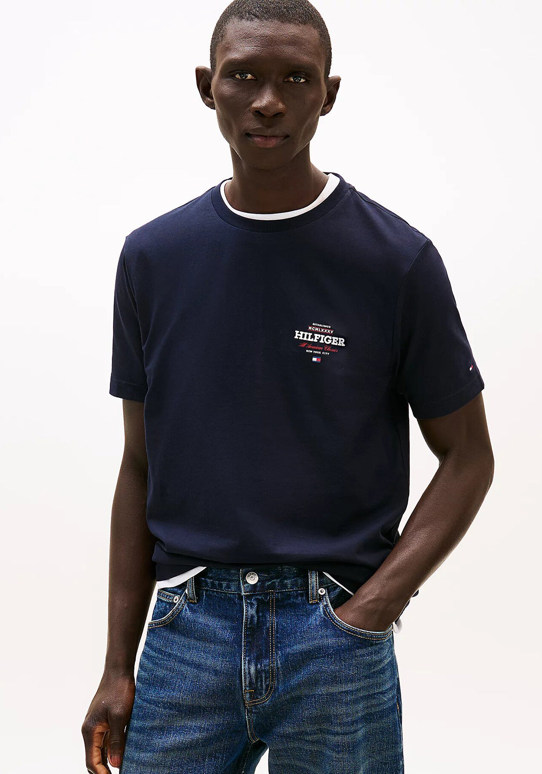 Tommy Hilfiger Logo Crew Neck T-Shirt, Desert Sky