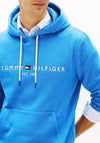 Tommy Hilfiger Logo Drawstring Hoodie, Blue Orbit