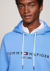 Tommy Hilfiger Logo Drawstring Hoodie, Blue Spell
