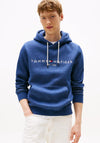 Tommy Hilfiger Logo Drawstring Hoodie, Dark Blue