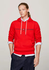 Tommy Hilfiger Logo Drawstring Hoodie, Fierce Red