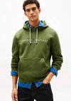 Tommy Hilfiger Logo Drawstring Hoodie, Pine Green