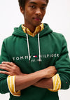 Tommy Hilfiger Logo Drawstring Hoodie, Dark Green