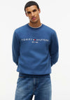 Tommy Hilfiger Logo Flex Crew Neck Sweatshirt, Aegean Sea Blue